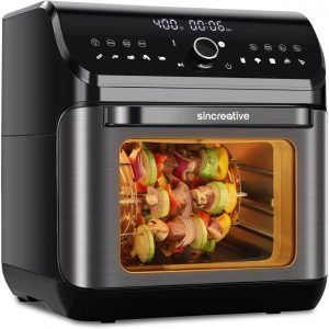 Sincreative Air Fryer Toaster Oven  10-in-1 Hot Air Fryer Rotisserie Ovens Dehydrator Combo