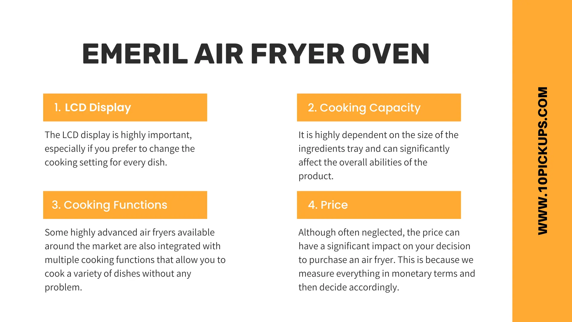 Factors to Consider While Purchasing the Emeril Air Fryer Oven